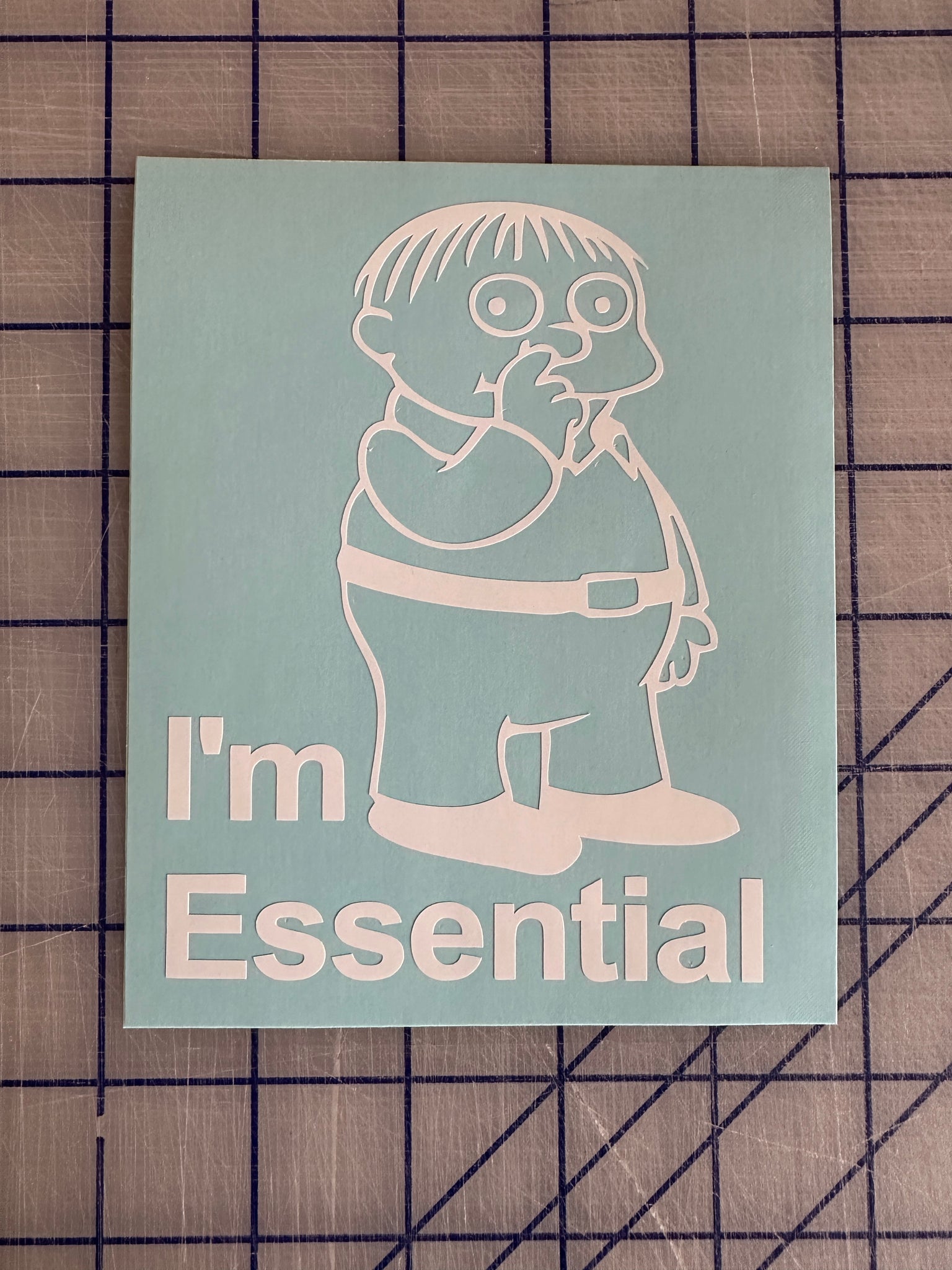 Essential Decals I'm Essential Decal Custom Vinyl car truck window Ralph Wiggum sticker ...