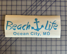 Load image into Gallery viewer, beach life car decal