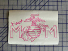 Load image into Gallery viewer, proud mom usmc car decal