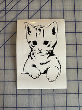 Load image into Gallery viewer, Peeking kitten decal
