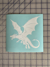 Load image into Gallery viewer, White dragon decal flying
