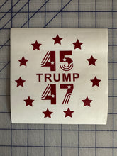 Load image into Gallery viewer, Trump 45 47 car decal