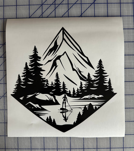 Paddle boarder adventure decal