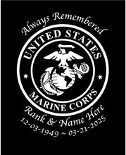 Load image into Gallery viewer, usmc memorial car decal

