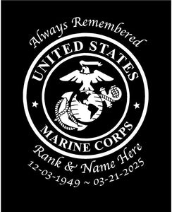 usmc memorial car decal
