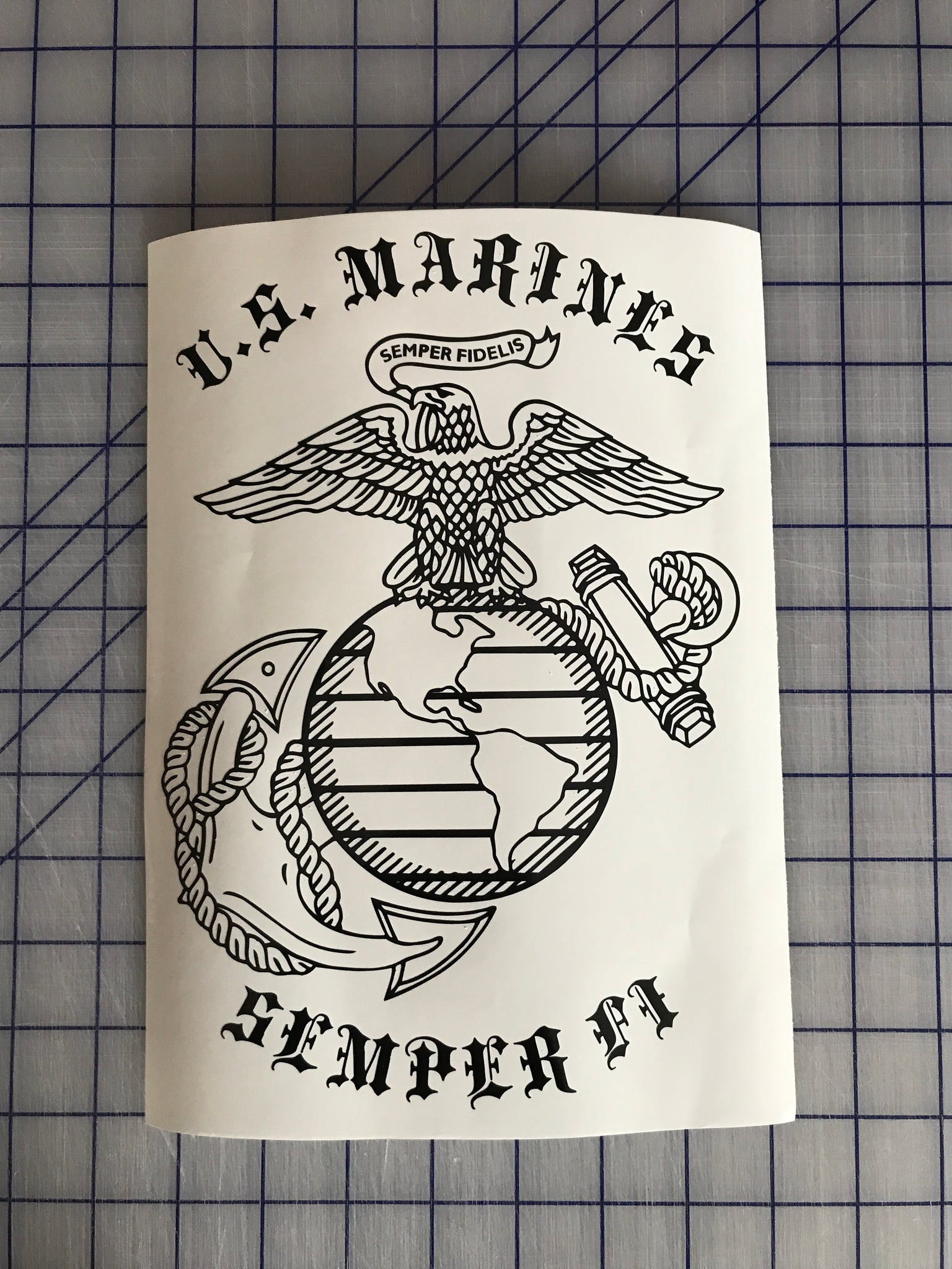Ega Dxf File Usmc Ega Decal Custom Vinyl Car Truck Window Us Marine Marine Corps