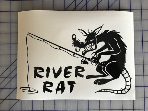 River Rat Boat Decal Custom Vinyl Decal Sticker