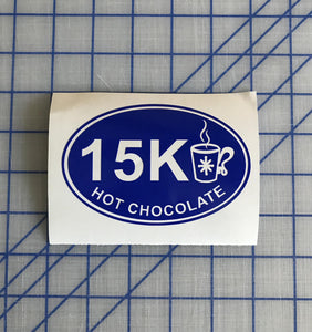 Marathon Decal Hot chocolate marathon 15K custom vinyl car truck window runners sticker
