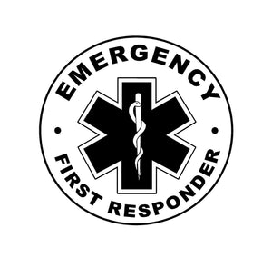 Emergency First Responder Car Window Decal
