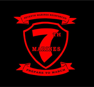 7th marines reinforced decal