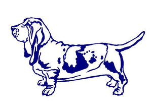 basset hound lover dog decal