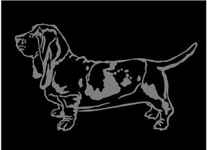 basset hound dog car window decal