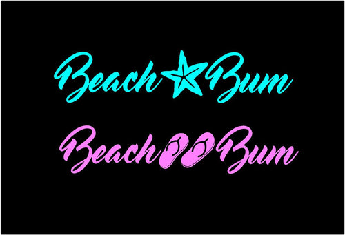 beach bum decal car truck window beach lovers sticker