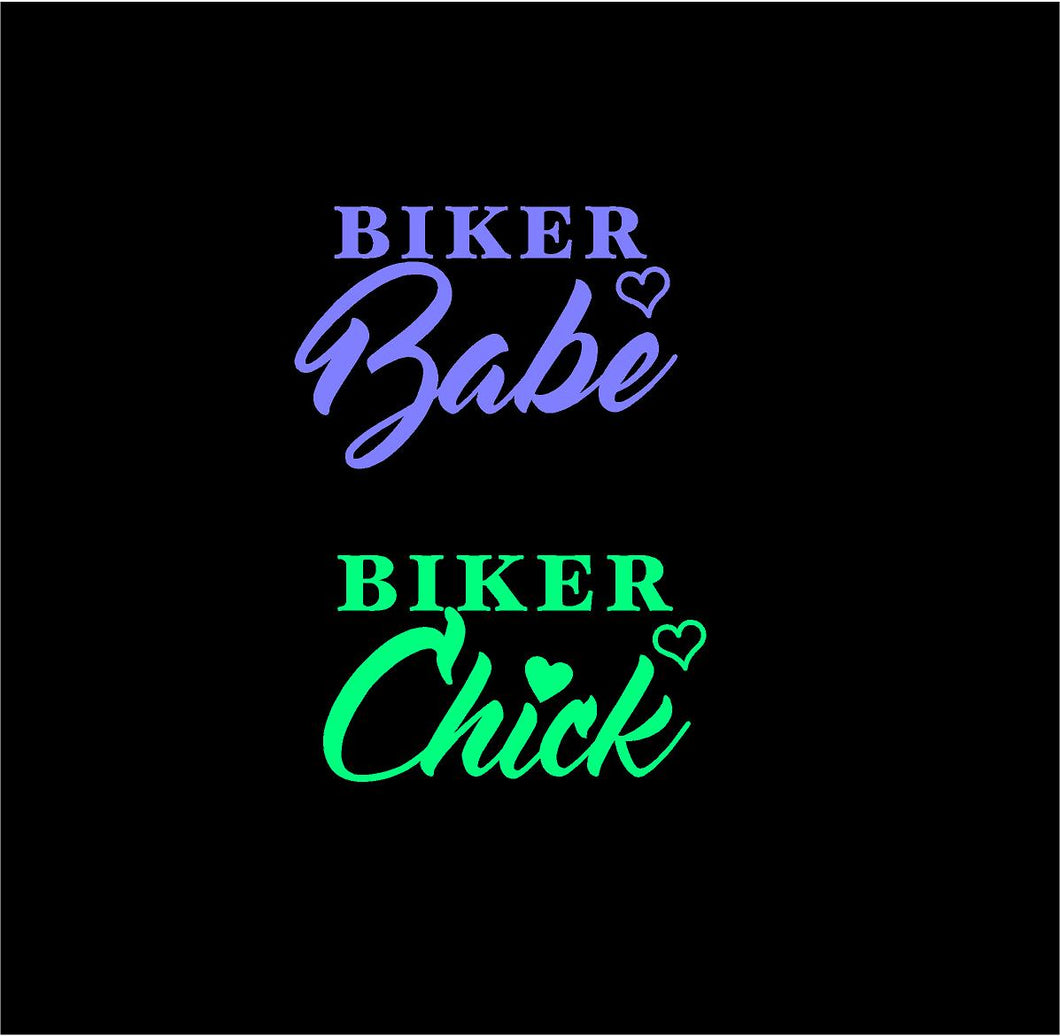 biker babe chick decal car truck window sticker