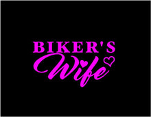 Load image into Gallery viewer, bikers wife car window decal