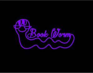 book worm book lover decal