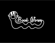 Load image into Gallery viewer, book worm car decal