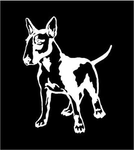 bull terrier dog window decal
