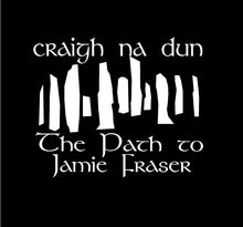 Load image into Gallery viewer, craigh na dun decal path to jamie fraser car truck window sticker