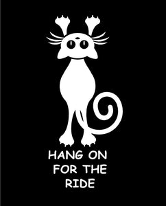 hang on for the ride cat decal hang in there decal car truck window sticker