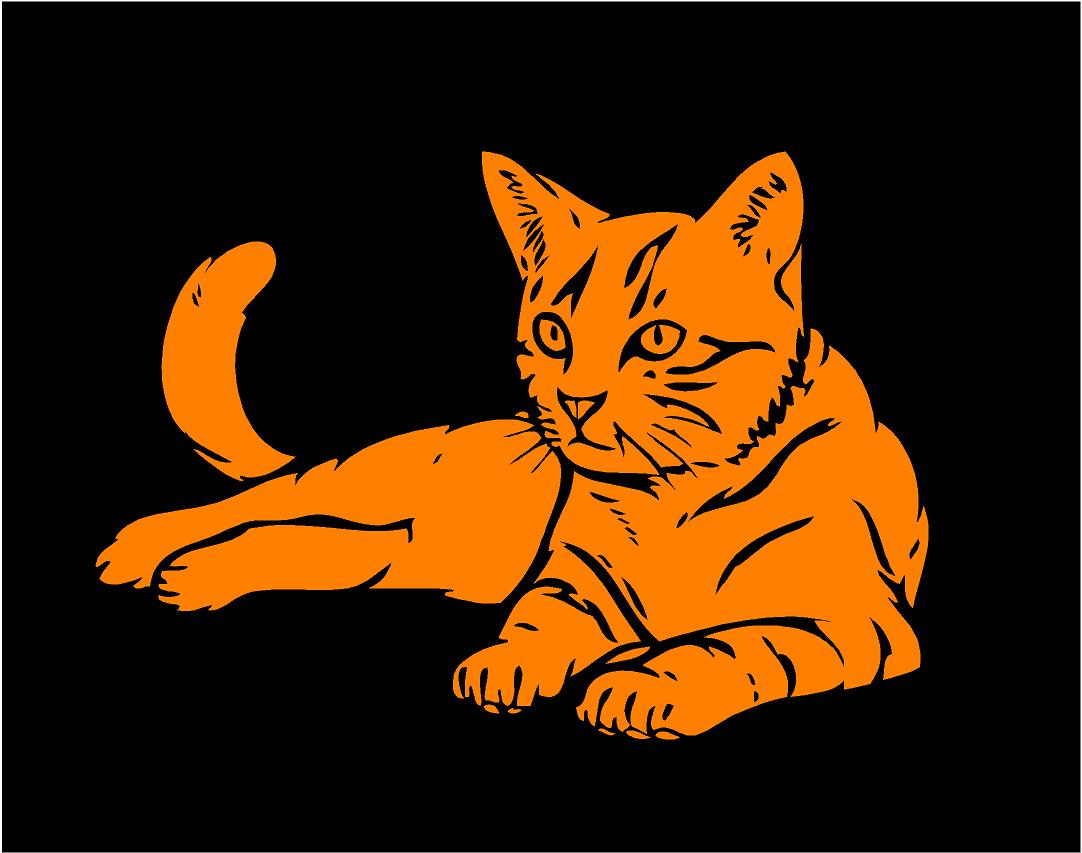 Orange Tabby Cat Sticker - Sticker Graphic - Auto, Wall, Laptop, Cell,  Truck Sticker for Windows, Cars, Trucks