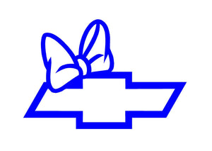 chevy bow tie truck decal for girls