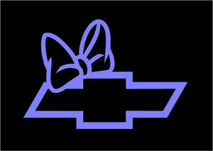 chevy bow tie decal for girls