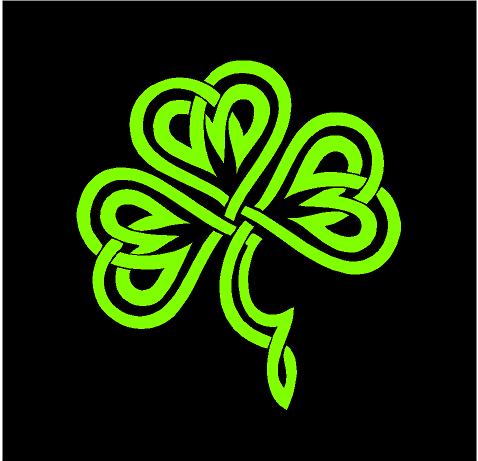 Irish clover decal car truck window celtic sticker