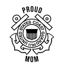 Load image into Gallery viewer, coast guard proud mom decal