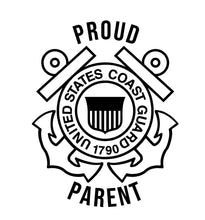 Load image into Gallery viewer, coast guard proud parent car decal