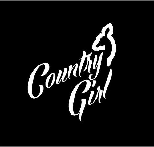 country girl deer decal car truck window sticker