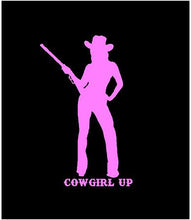 Load image into Gallery viewer, cowgirl up car window decal