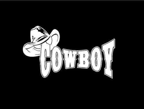 cowboy decal car truck window lap top western sticker