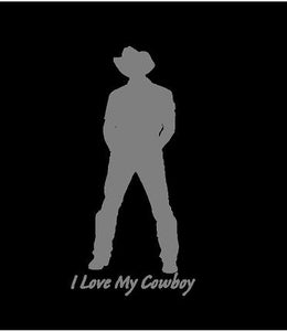 I Love My Cowboy Decal Custom Vinyl car truck window sticker