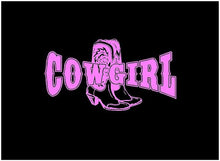 Load image into Gallery viewer, cowgirl decal fancy car truck window cowgirl boots sticker
