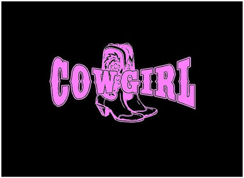 cowgirl decal fancy car truck window cowgirl boots sticker