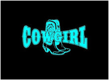 Load image into Gallery viewer, cowgirl car decal