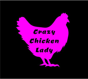 crazy chicken lady sticker