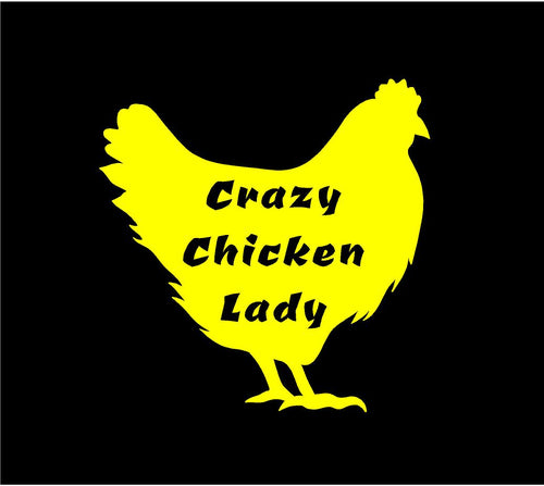 crazy chicken lady decal