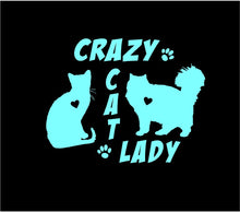 Load image into Gallery viewer, cat lady window decal