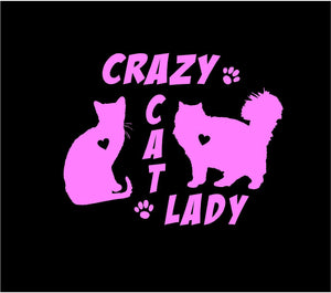 crazy cat lady car decal