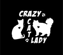 Load image into Gallery viewer, crazy cat lady decal car truck window cat sticker