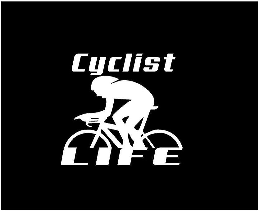cyclist life decal car truck window bike life sticker