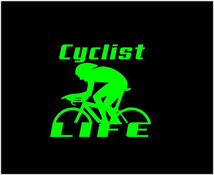 cyclist life decal