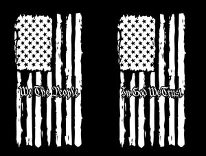 We the people In God we trust distressed flag decals