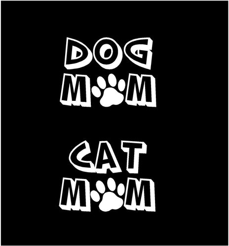 dog mom cat mom decal car truck window animal sticker