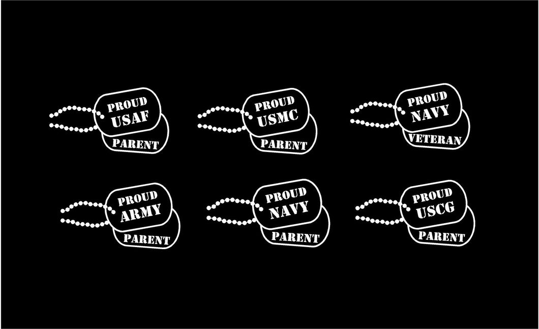 military dog tag decals car truck window stickers
