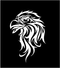 Load image into Gallery viewer, eagle head decal car truck window flaming tribal eagle sticker