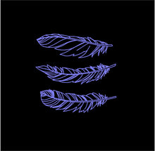 Load image into Gallery viewer, Feathers Set of 3 Custom Vinyl Decals car truck window Boho stickers