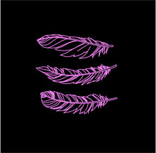 Load image into Gallery viewer, Feathers Set of 3 Custom Vinyl Decals car truck window Boho stickers